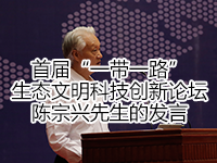 首届“一带一路”生态文明科技创新论坛——陈宗兴先生的发言